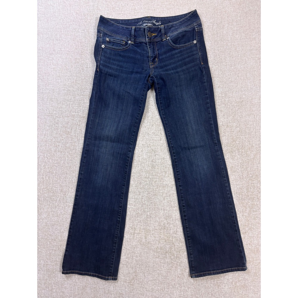 American Eagle Slim Boot Super Stretch Dark Wash Jeans Womens Size 6 Regular
